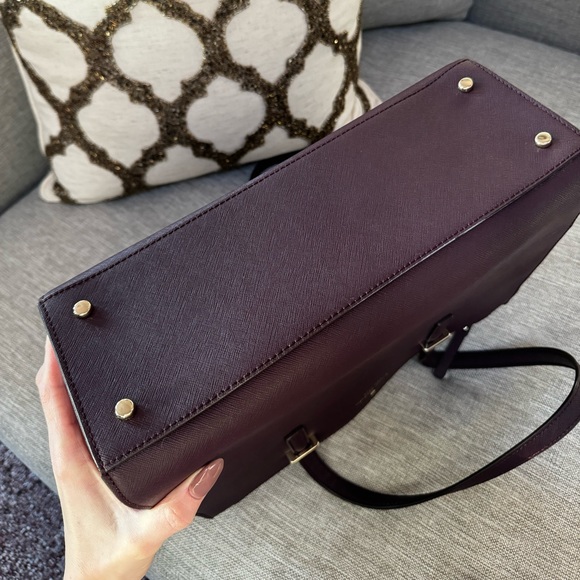 Kate Spade Dark Plum Leather Shoulder Bag - Picture 6 of 9